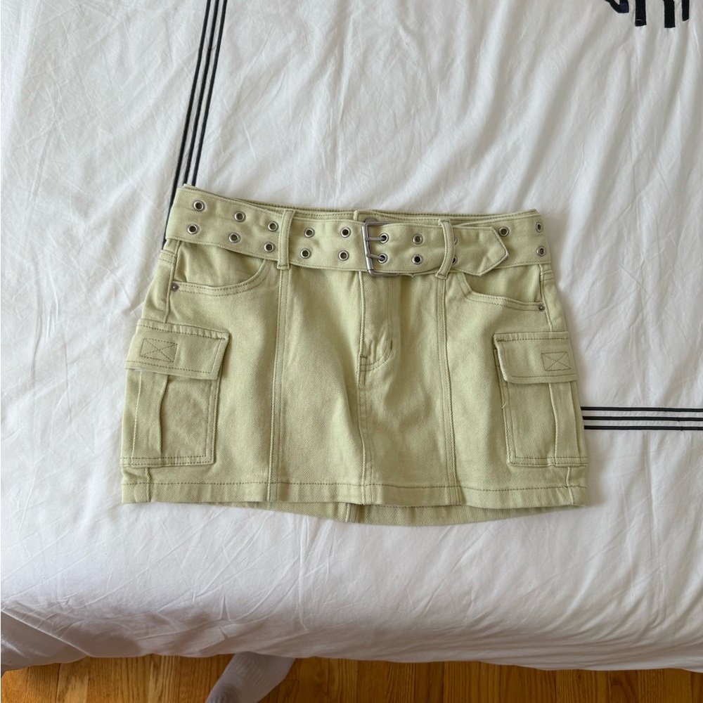 PacSun Tan Cargo Mini Skirt Casual
